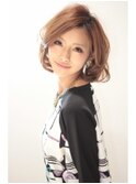 大人ショートボブピンクアッシュ