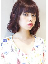 ☆ ベリーピンク ＆ 無造作 ☆ひし形シルエットBOB ♪