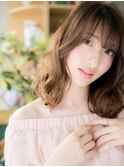 ■モカベージュ♪ナチュラル小顔セミディ9-20★戸頭10代20代30代