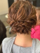 ダブル(W) セミロングでヘアセット