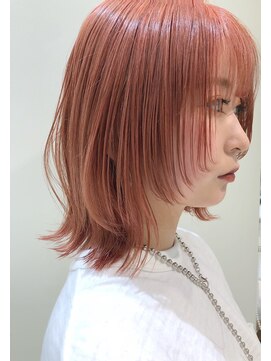 パーク(PAAQ) 【PAAQ田中智大】ウルフカット×ピンクオレンジ