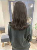 【松本咲花】ブリーチなし暗髪透け感オリーブグレージュ