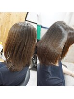 ヘアテリア リュウ 大塚(hair teria ryu) 面を整えてツヤ髪・表面髪質改善ストレート＆グレイカラー