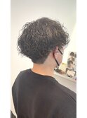 波巻きツイストスパイラルパーマメンズカット