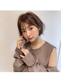 [代々木]ナチュラルピンクスイートAラインの甘辛ショートボブ