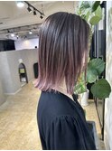 ラベピンク好き必見！バレイヤージュ_contrast lavender pink_