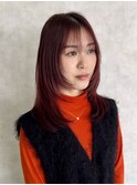 レイヤーカット/ワンホン/クビレイヤー/韓国風/サイドバング