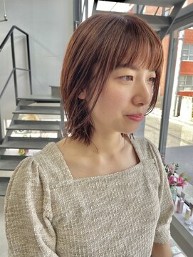 ヘアー アイス 御器所本店(HAIR ICI) 20代30代40代大人可愛い暖色ブラウン透明感肩ライン外ハネ