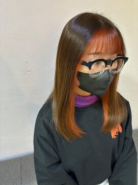 アコレ カリテ 草津店(ACCOLE qualite) オレンジカラー/フェイスフレーミング