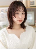 顔周りレイヤーカット韓国風小顔ウルフボブa川口20代30代40代!