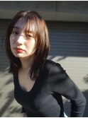 大人可愛いフェイスレイヤー/グレージュ/小顔カット[広島八丁堀]