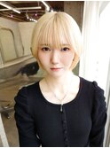 ブロンド/ブリーチ/韓国ショート/ハイトーン/ダブルカラー