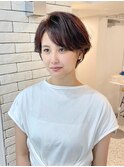 ショートボブ/簡単スタイリング/丸みショート/可愛い/20代30代