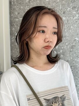 サンク 原宿 表参道(cinq) フェイスフレーミングインナーカラーイヤリングカラーハイライト