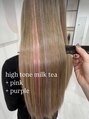 アースコアフュールボーテ 高岡店(EARTH coiffure beaute) 2ブリーチで明るめミルクティー+シールエクステでデザイン