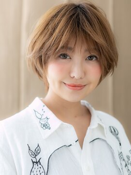 カバーヘア ブリス 戸田公園西口店(COVER HAIR bliss) ハイライトくせ毛風ひし形フェザーショート308W戸田公園10代20代