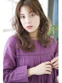 美髪♪くすみベージュ×ゆる巻きアレンジ