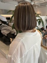 マルフェ 天王寺(marfe)&nbsp;【marfe】白髪ぼかしハイライト＿脱白髪染め＿ハイライトボブ