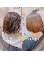 シンミシエル 京都北野白梅町(shinmiciel) ナチュラルボブ前髪ありイメチェン30代40代50代60代ショート