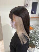 ピヨン 心斎橋(piLLon)&nbsp;インナーホワイトベージュ/ブリーチ矯正/デザインカラー