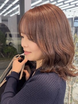 ビューブルー 亀戸錦糸町(VIEW BLUE) ◎小顔前髪顔まわりピンクブラウンくびれミディアム