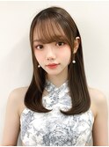 小顔前髪サイドバング顔まわりカット後れ毛ワンカールストレート
