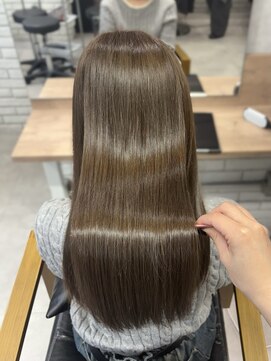 艶髪縮毛矯正×透明感オリーブベージュ★yuka