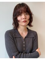 ホロ(hollo)&nbsp;レイヤーウルフボブレイヤーパーマニュアンスウェーブ