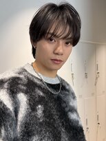 トリッカ シブヤ(TRICCA SHIBUYA)&nbsp;メンズカットパーマニュアンスシースルーマッシュセンターパート