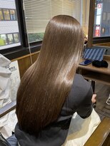 エイチエムヘアーホーム 池袋2号店(H M hair home)&nbsp;ブリーチなし/髪質改善/スモーキーカラー/オリーブベージュ/前髪