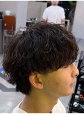 名古屋シャドウパーマ波巻きパーマツイストスパイラルパーマ緩め