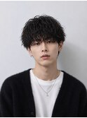 シャドウパーママッシュゆるめ無造作ウルフツイストスパイラル