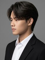 ヘアメイク アージュ 天神西通り店(HAIR MAKE age) センターパート 毛流れマッシュ 清潔感 黒髪ショート ビジネス