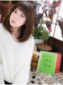 *bliss大宮*アクセントバングで小顔ストレートミディa