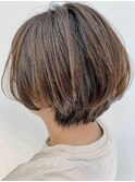 short(ハイライト、マッシュショート、グラデーションカラー)
