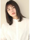 ストレート 手入れ簡単 ミディアム ミディアムヘア