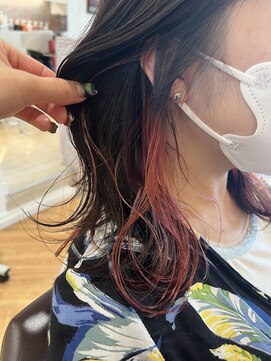 コワファースト  させぼ五番街店(COIFF1RST) レッド×インナーカラー