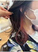 レッド×インナーカラー