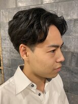 銀座マツナガ 神田店&nbsp;10代～30代◎ナチュラルパーマツーブロセンターパートスタイル