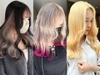 ティントバイアロブリーチ 大阪梅田(tint by alo bleach)の写真/【韓国風×トレンド】顔周りのカットで印象が大きく変わり、小顔効果も◎一気にこなれ感UPなStyleに♪