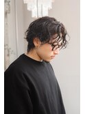 【ステップボーンカット】メンズセンターパートパーマ