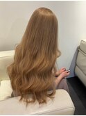 7115ニュアンスカラー艶髪ハイトーンシルキーベージュ韓国波巻き