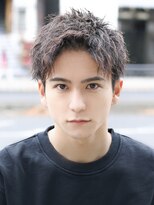 ベーア(Bar)&nbsp;ツイストスパイラルパーマアップバング短髪ツーブロック刈り上げ