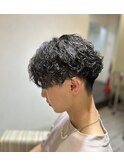 メンズカット&波巻きパーマ