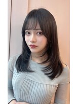 モアナ バイ ラナ 甚目寺店(MoanA BY LANA)&nbsp;韓国風/透明感カラー/オリーブベージュ/ぱっつん前髪/小顔カット