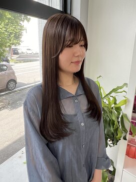 ソル(sol.) うる艶オリーブグレージュカラー×顔まわりレイヤー