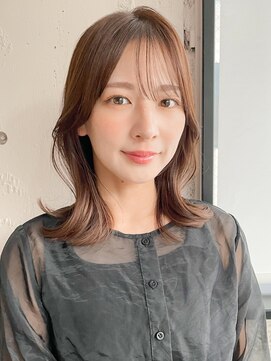 アグノス 青山(Agnos) 小顔 似合わせカット メルティーカラー ウェーブミディアム