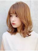 斜めバングくびれヘア美髪サイドバング外ハネボブ#281f0420