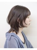 ウルフ#アッシュブラウン#外ハネウルフ#ミディアムウルフ#ボブ