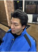 長め七三スタイル
